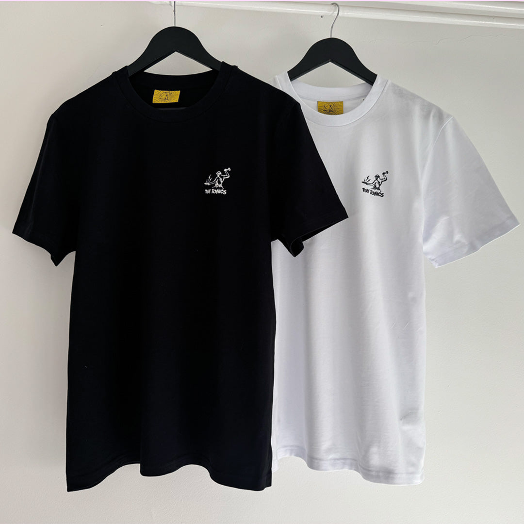 Toy Tonics Logo Shirt 2.0 - White on Black