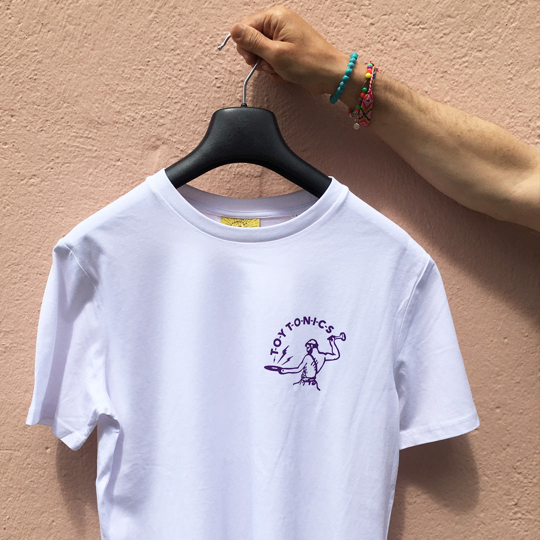 Logo Shirt - Purple on White