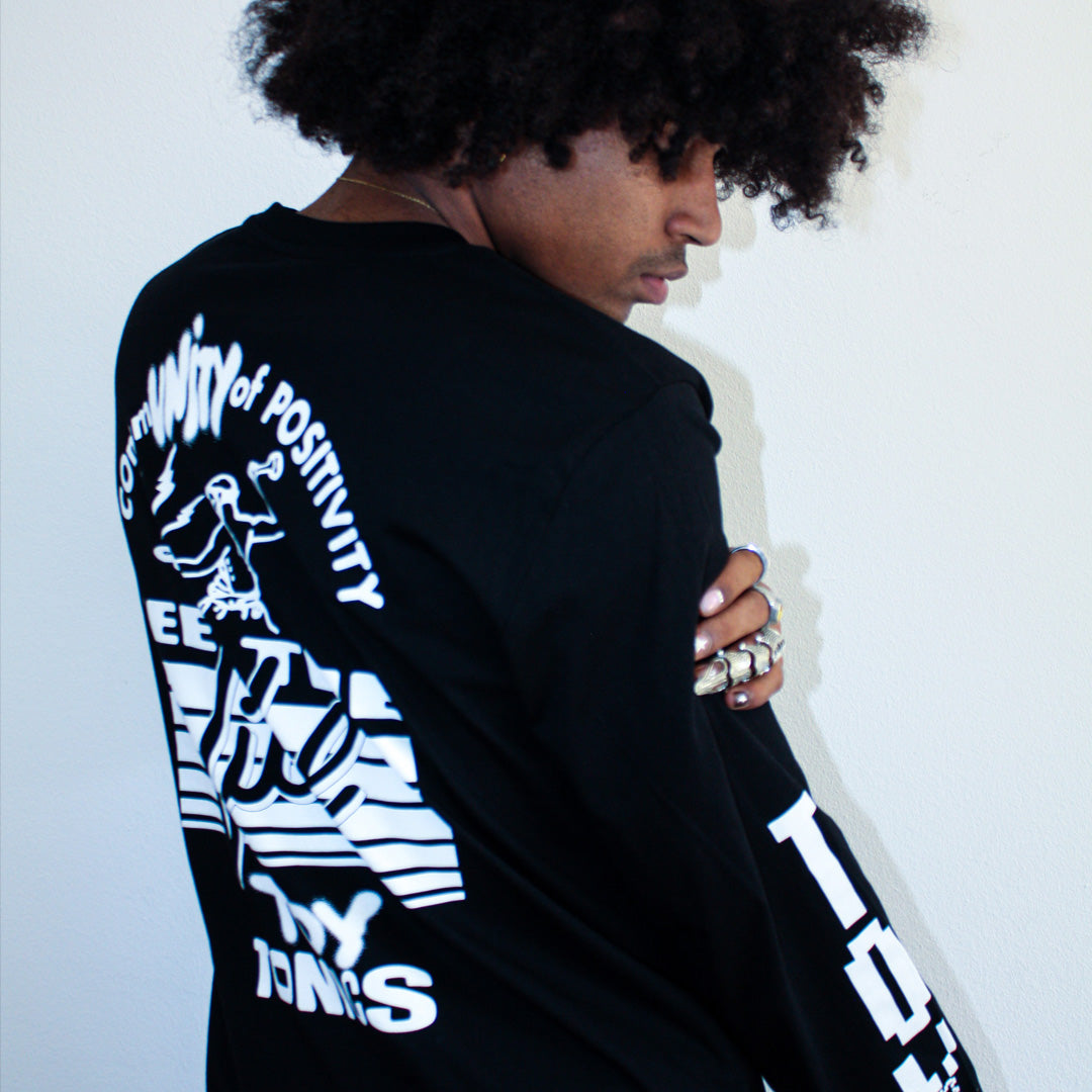Toy Tonics Longsleeve by M.I.R.U.E.L - White on Black