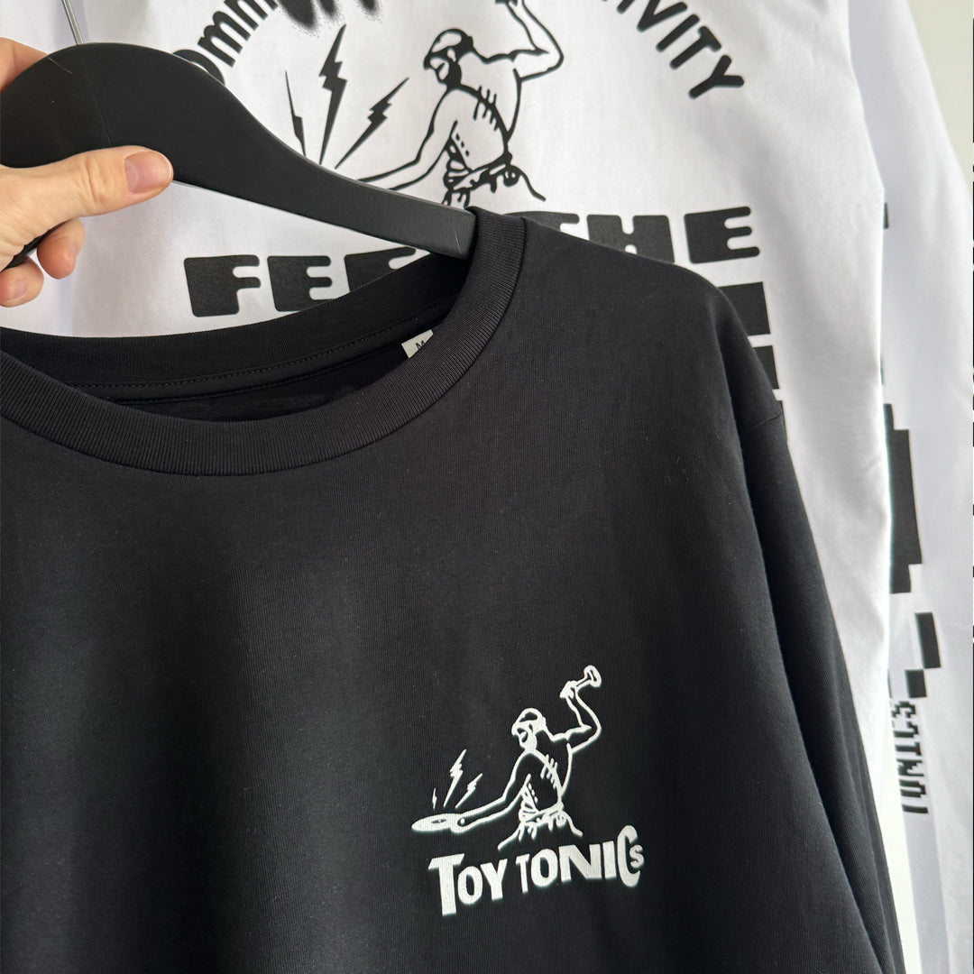 Toy Tonics Longsleeve by M.I.R.U.E.L - Black on White