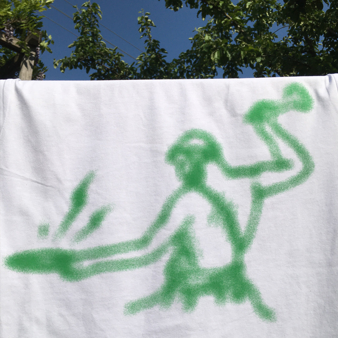 Toy Tonics Sprayed Shirt - Green/Purple on White