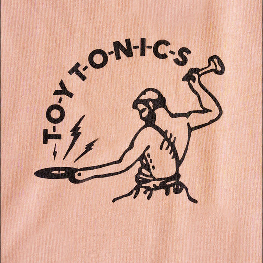 Logo Shirt - Black on Peach