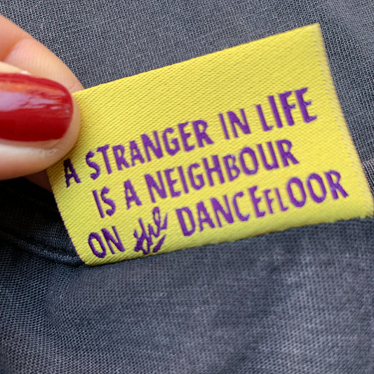 Small Logo Shirt - White on Dyed Black