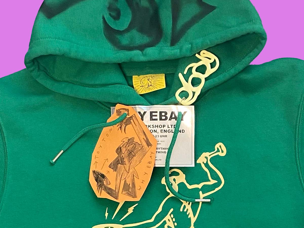 Handsprayed TT Hoodie by artist WHY EBAY (ltd. to 10 pcs!)