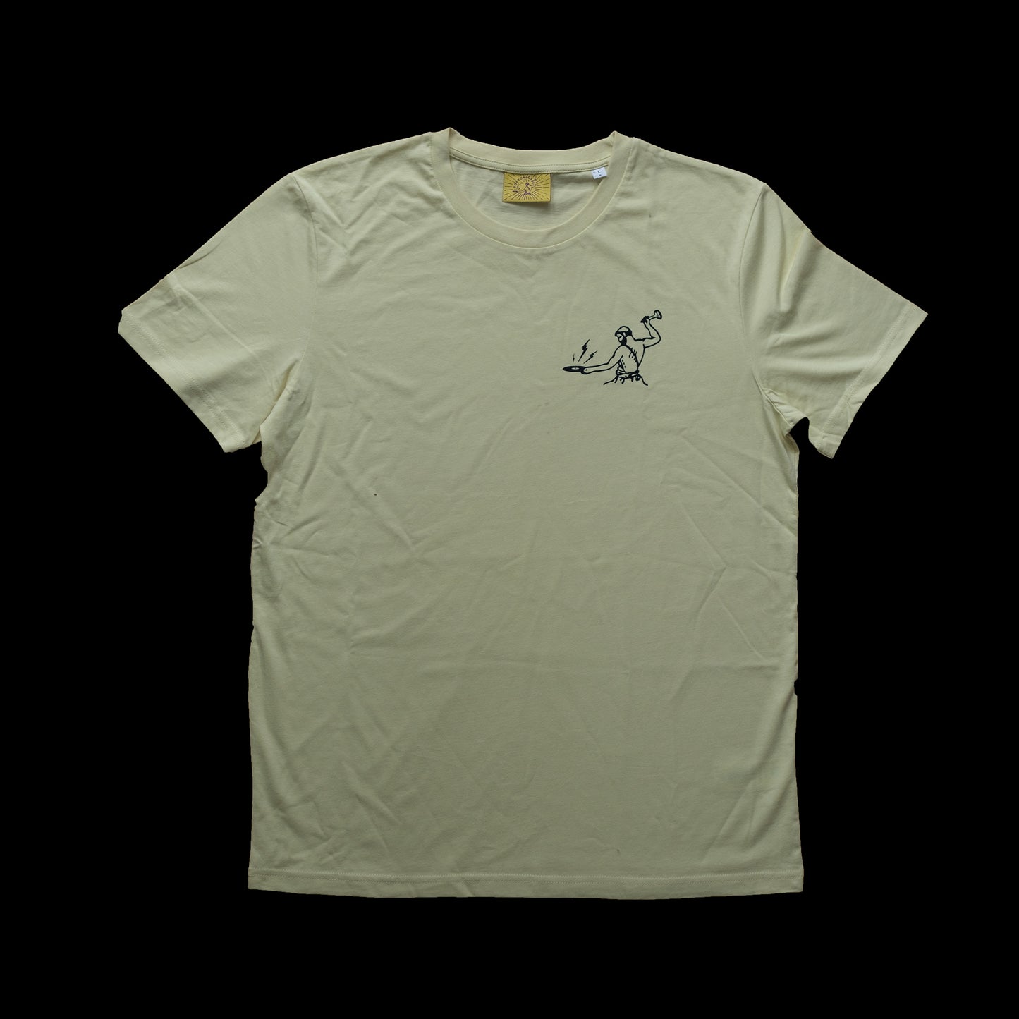 Toy Tonics Label Shirt – black on lemon