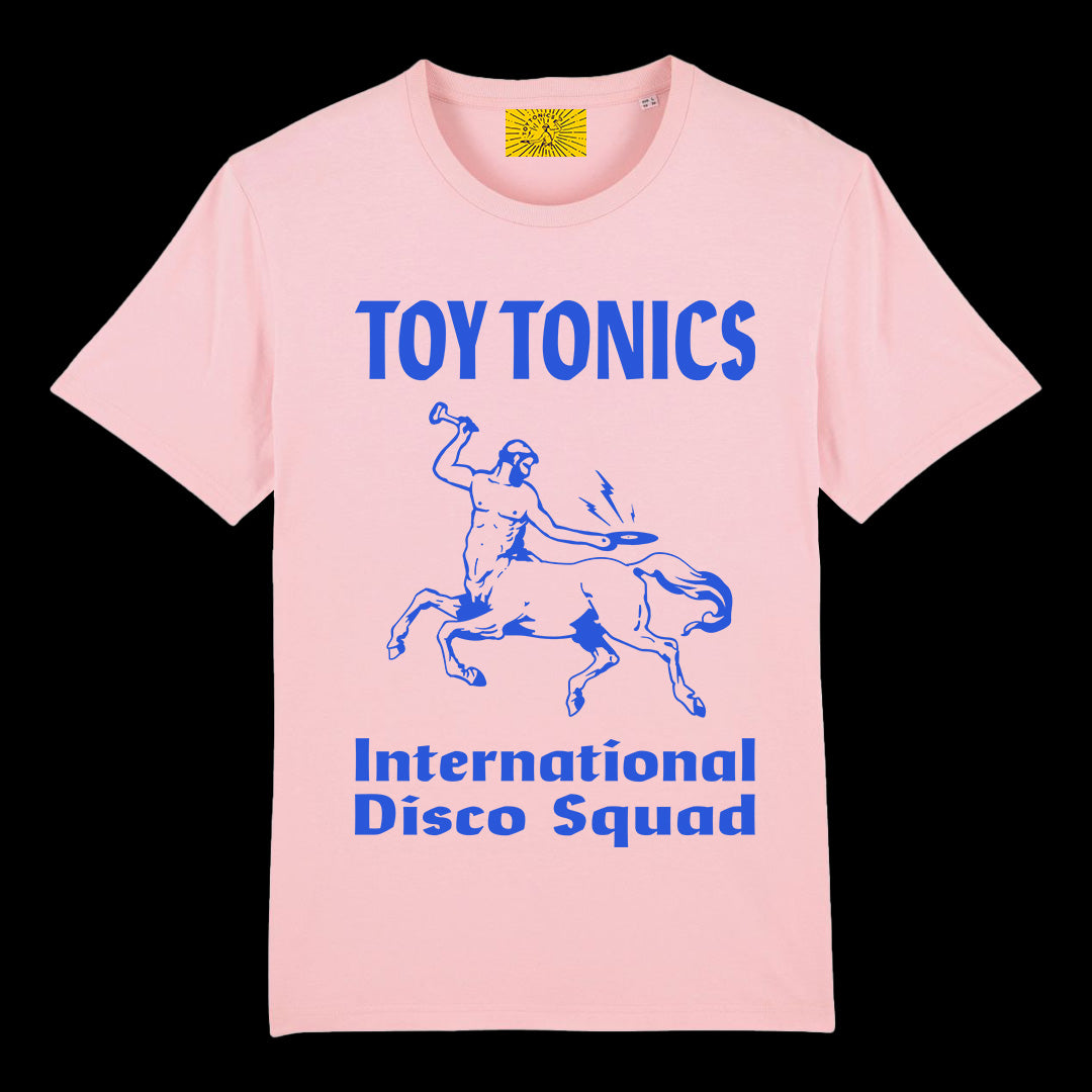 Toy Tonics Disco Squad Shirt - Blue on Pink