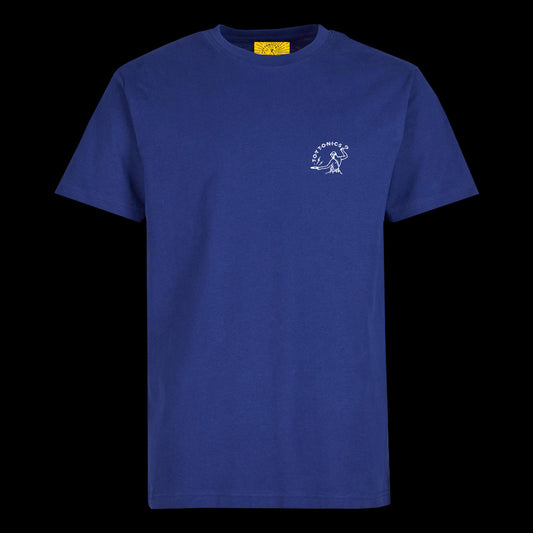 Small Logo Shirt - White on Navy