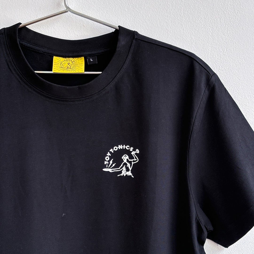 Small Logo Shirt - White on Black