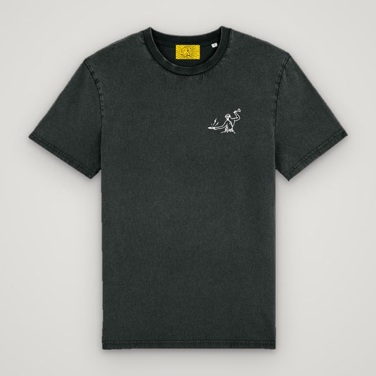 Toy Tonics Pocket Icon Shirt - White on Dyed Black