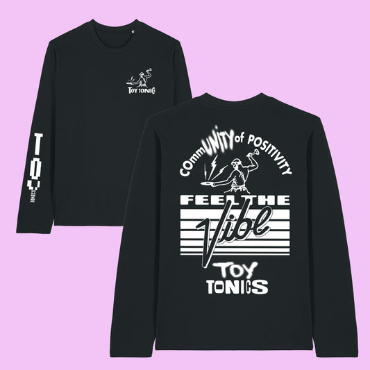 Toy Tonics Longsleeve by M.I.R.U.E.L - White on Black