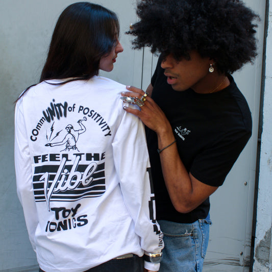 Toy Tonics Longsleeve by M.I.R.U.E.L - Black on White