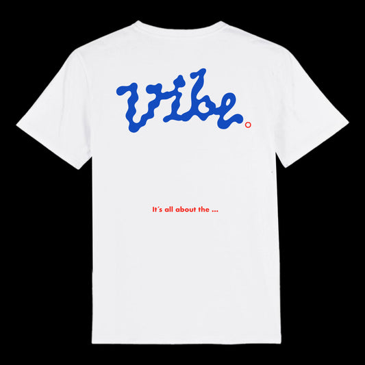 Toy Tonics Vibe Shirt - Red/Blue on White