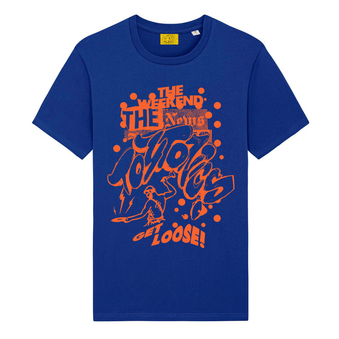 Toy Tonics Weekend Shirt - Orange on Blue