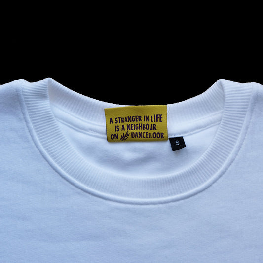 Toy Tonics Pocket Print Sweater - purple on white