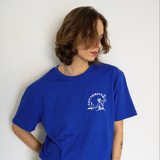 Logo Shirt - White on Blue