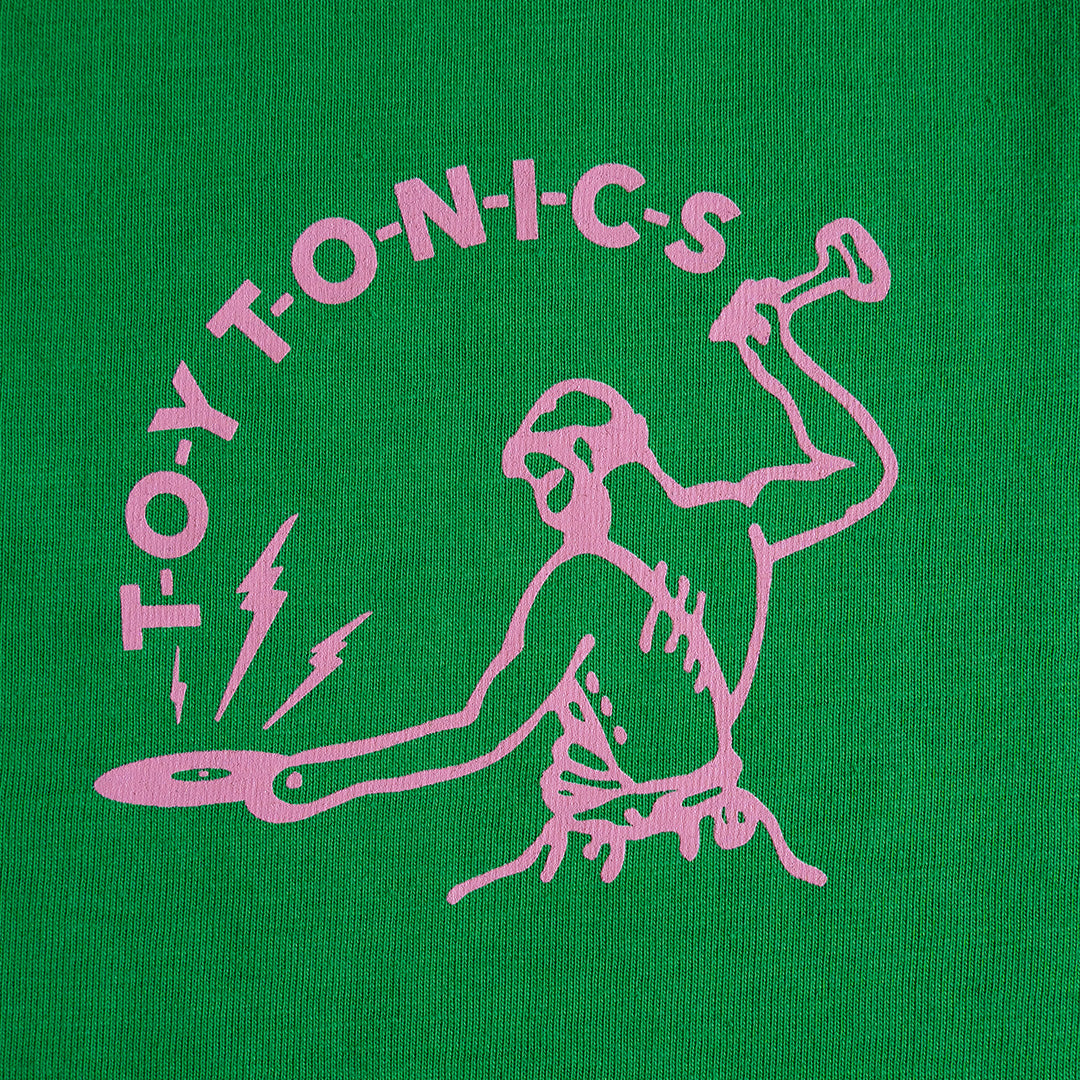 Logo Shirt - Pink on Green