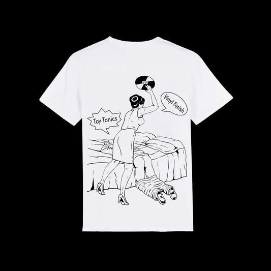 Vinyl Fetish T-Shirt 2nd edition - black on white - Limited to 60
