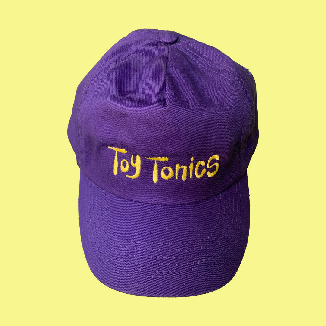 Embroidered Toy Tonics cap - yellow on purple - Ltd. Edition