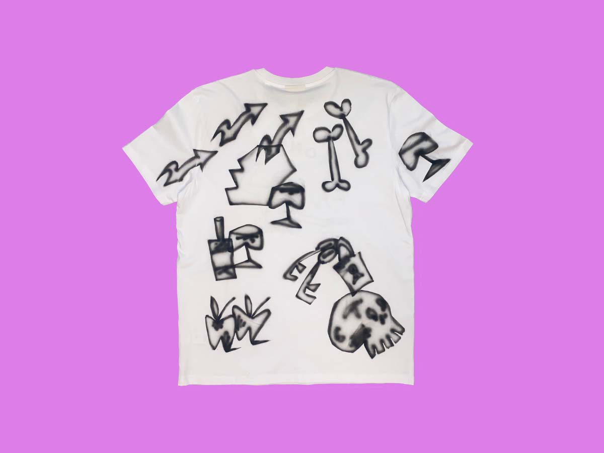 Handsprayed TT shirt by artist WHY EBAY (ltd. to 10 pcs!