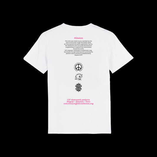 DONATION SHIRT: CONCRETE JUNGLE FOUNDATION - white