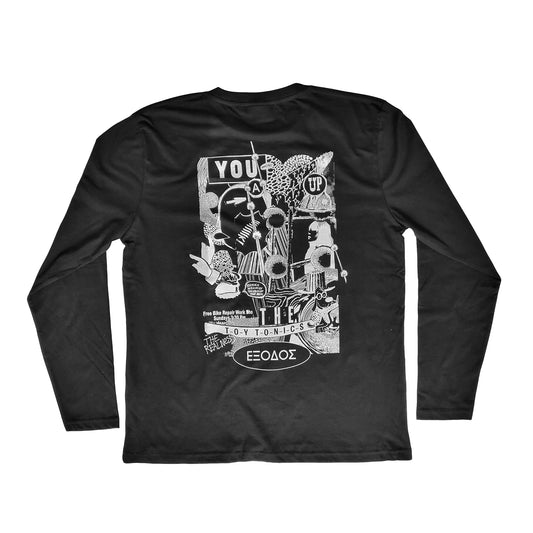 Paso Longsleeve - white on black - Limited to 150