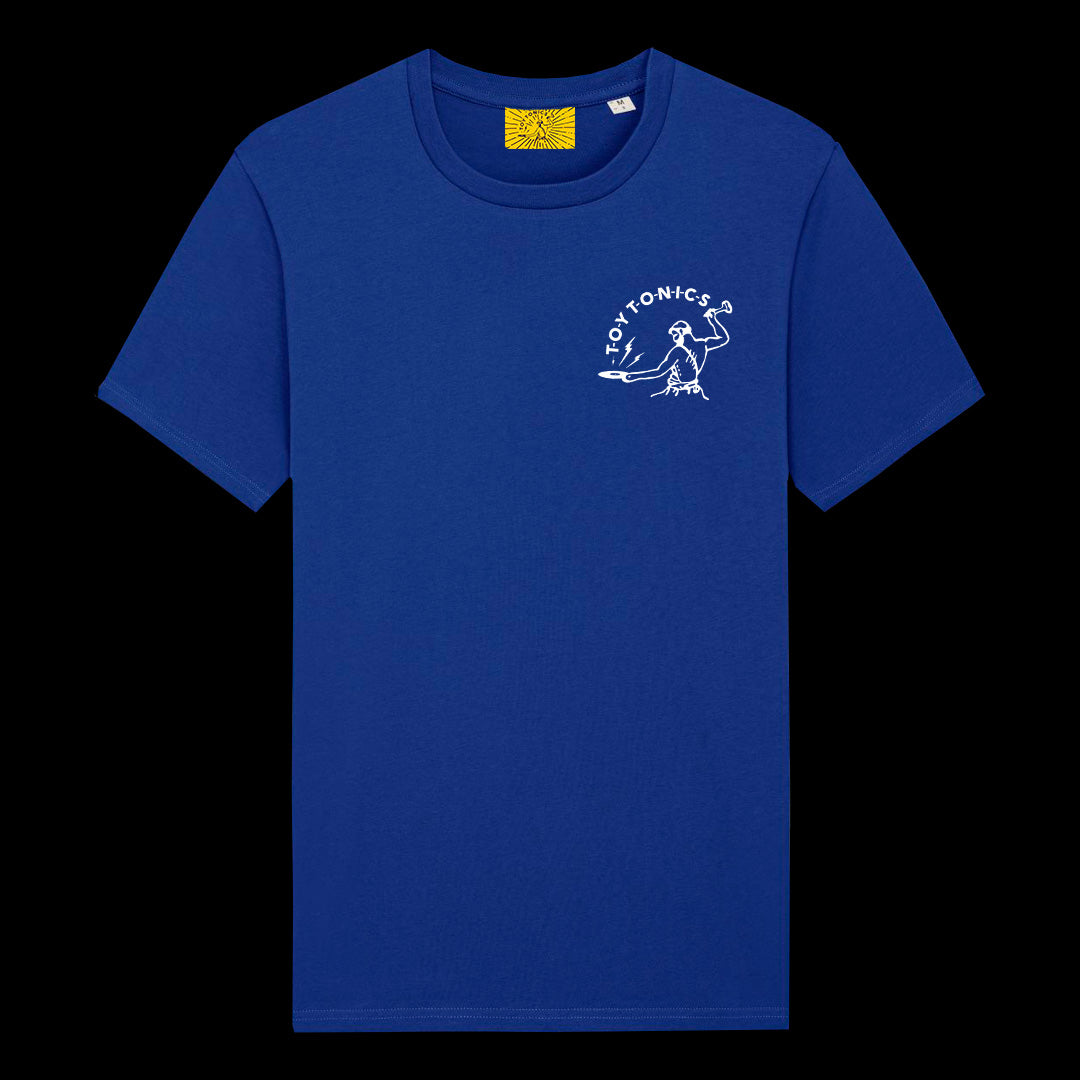 Logo Shirt - White on Blue
