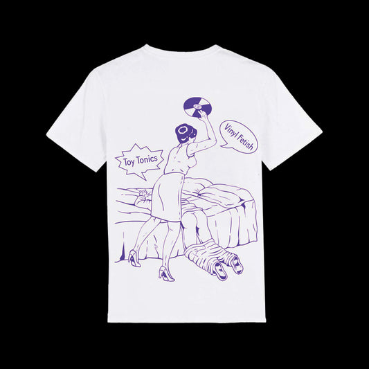 Vinyl Fetish T-Shirt 2nd edition - purple on white - Limited to 60