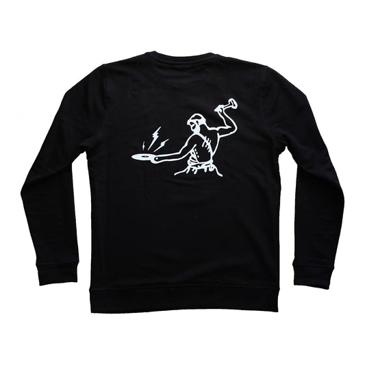 Sweater - black (big white back logo)