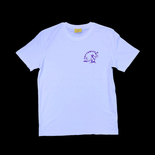 Toy Tonics Pocket Print T-Shirt - purple on white